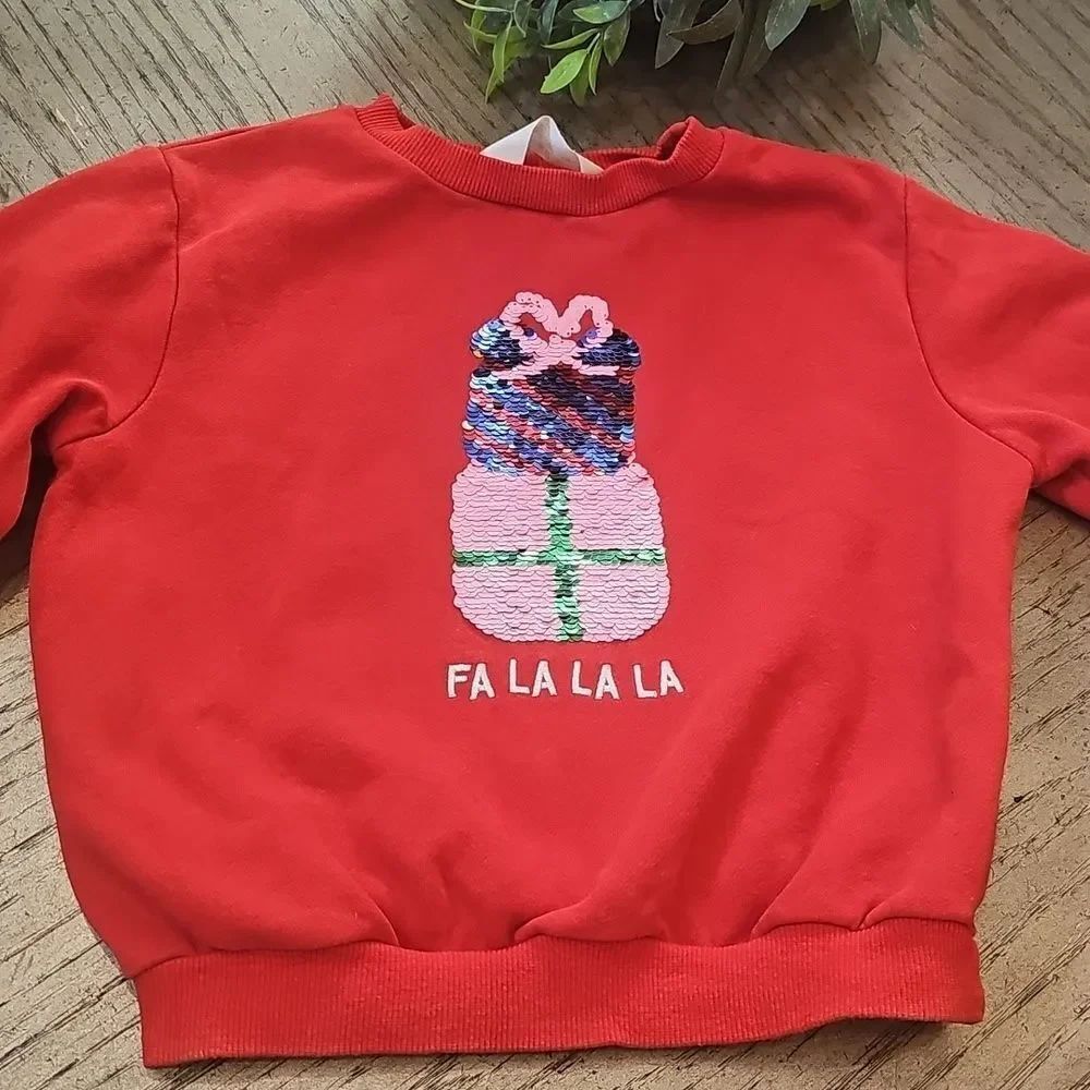 H&M Christmas Sequin Sweater Size 5T/6